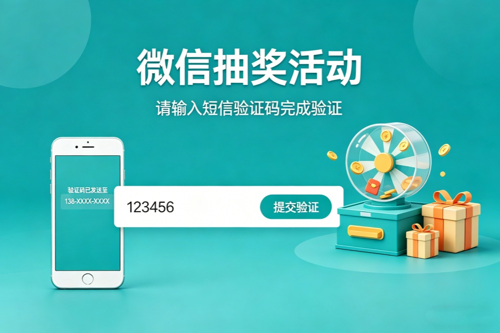 微信抽奖活动如何进行手机短信验证？手把手教程