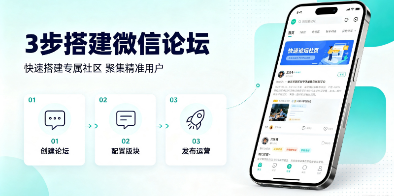 微信论坛怎么搭建?微信论坛3分钟快速制作指南超详细教程